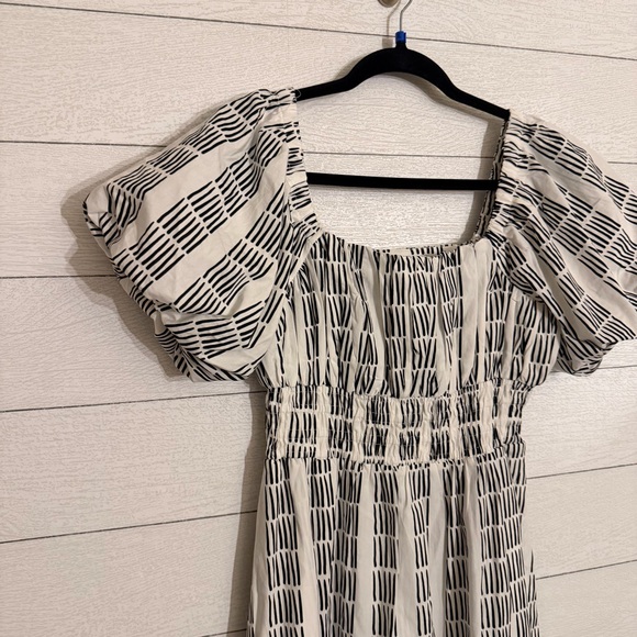 Anthropologie Maeve Puff-Sleeve Square-Neck Smocked Midi Dress NWT XS - Picture 7 of 10